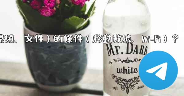 如何設置Telegram自動下載媒體文件（照片、視頻、文件）的條件（移動數據、Wi-Fi）？