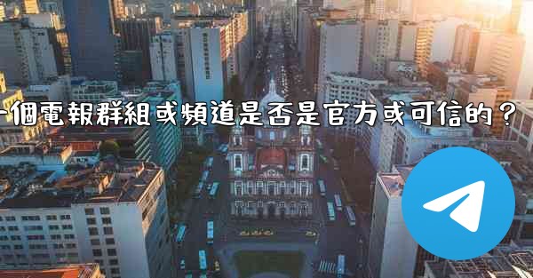 如何判斷一個電報群組或頻道是否是官方或可信的？