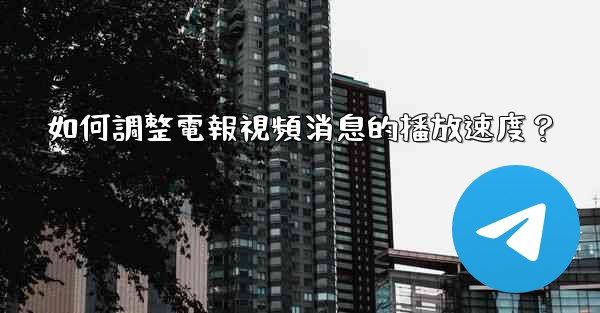 如何調整電報視頻消息的播放速度？