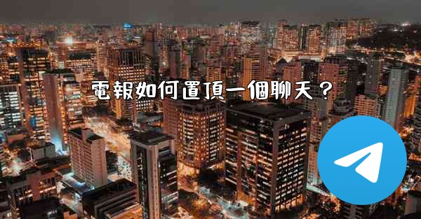 電報如何置頂一個聊天？