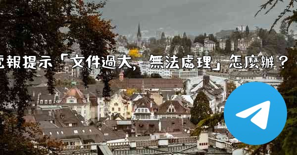 電報提示「文件過大，無法處理」怎麼辦？