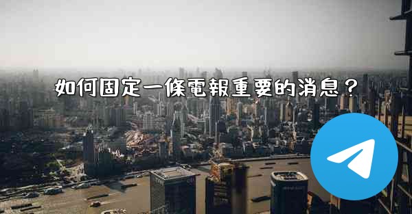 如何固定一條電報重要的消息？