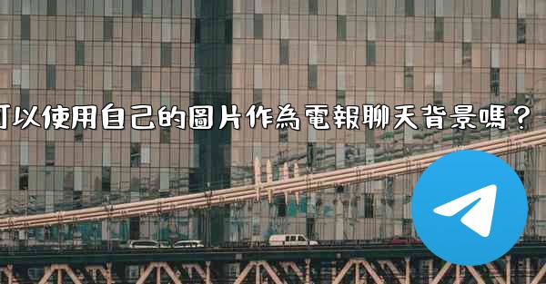 我可以使用自己的圖片作為電報聊天背景嗎？