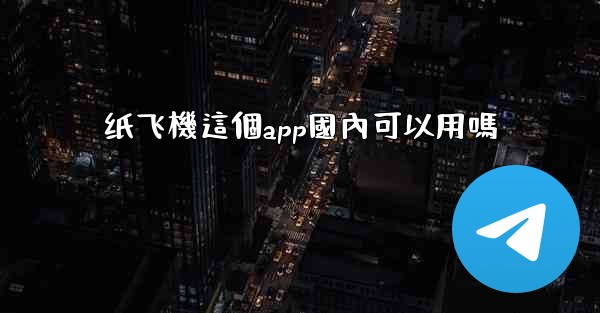 纸飞機這個app國內可以用嗎