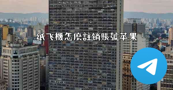 纸飞機怎麼註销賬號苹果