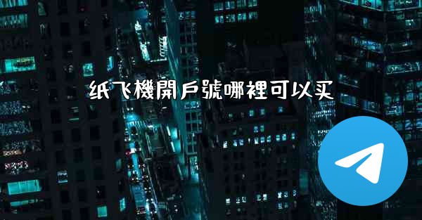 纸飞機開戶號哪裡可以买