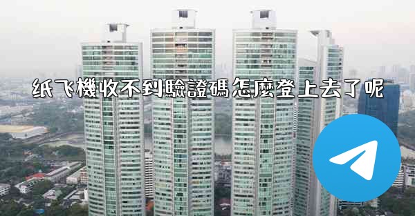 纸飞機收不到驗證碼怎麼登上去了呢