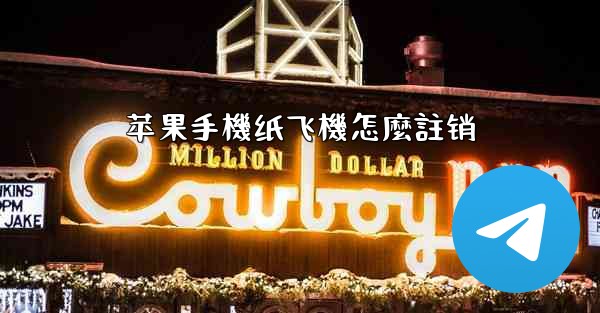 苹果手機纸飞機怎麼註销