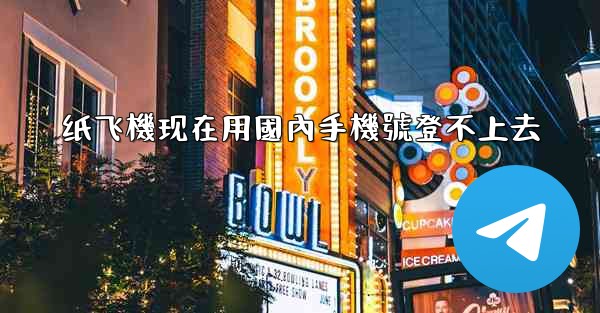 纸飞機现在用國內手機號登不上去