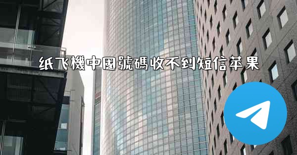纸飞機中國號碼收不到短信苹果