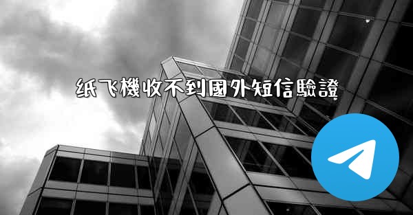 纸飞機收不到國外短信驗證