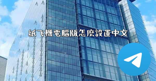 纸飞機電腦版怎麼設置中文