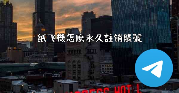 纸飞機怎麼永久註销賬號