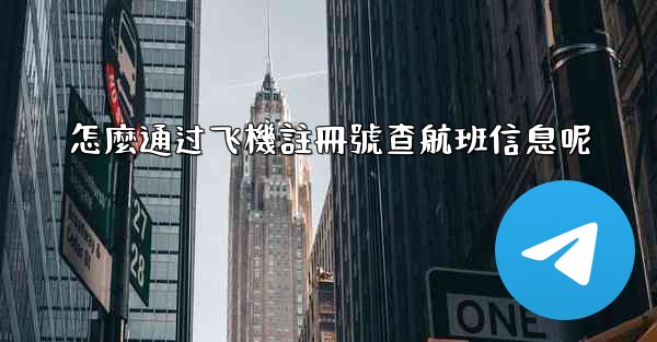 怎麼通过飞機註冊號查航班信息呢