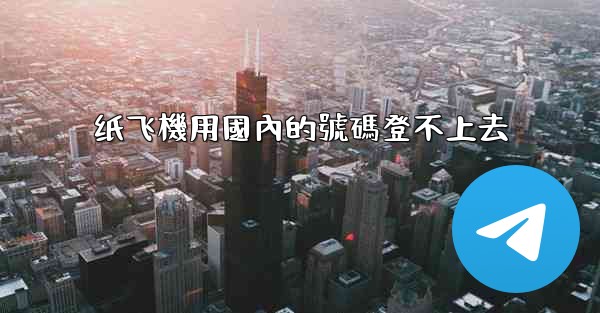 纸飞機用國內的號碼登不上去