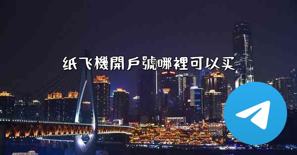 纸飞機開戶號哪裡可以买