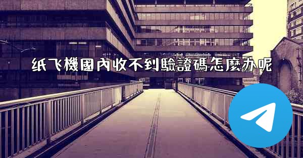 纸飞機國內收不到驗證碼怎麼办呢