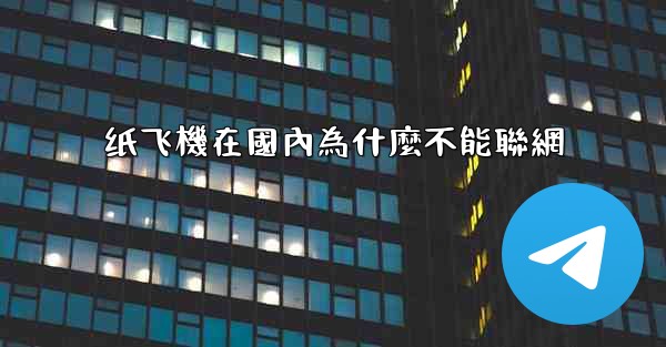 纸飞機在國內為什麼不能聯網