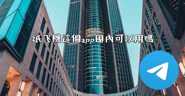 纸飞機這個app國內可以用嗎