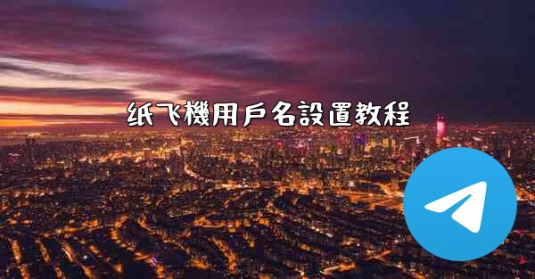 纸飞機用戶名設置教程