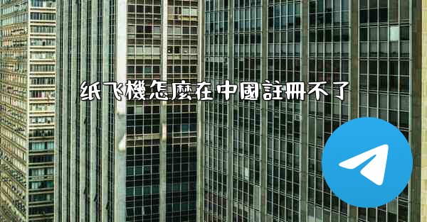 纸飞機怎麼在中國註冊不了