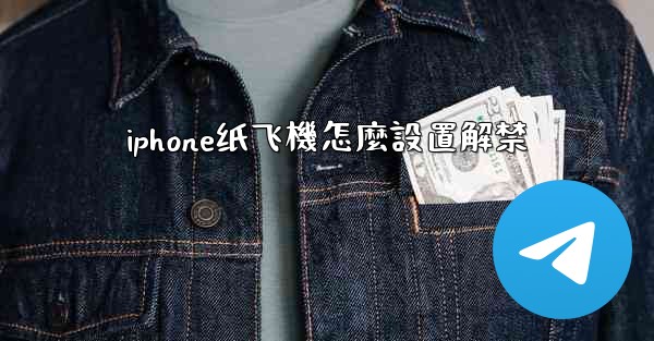iphone纸飞機怎麼設置解禁