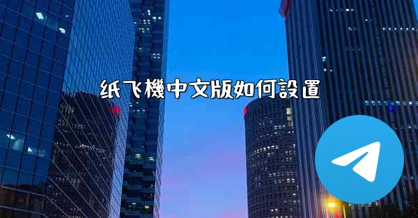 <b>纸飞機中文版如何設置</b>