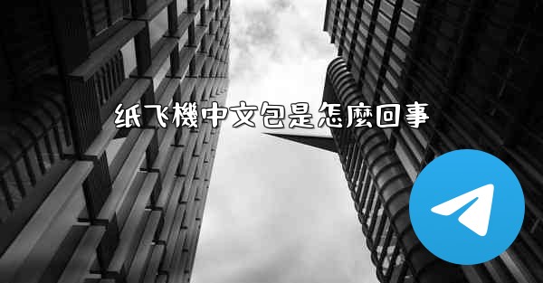 纸飞機中文包是怎麼回事