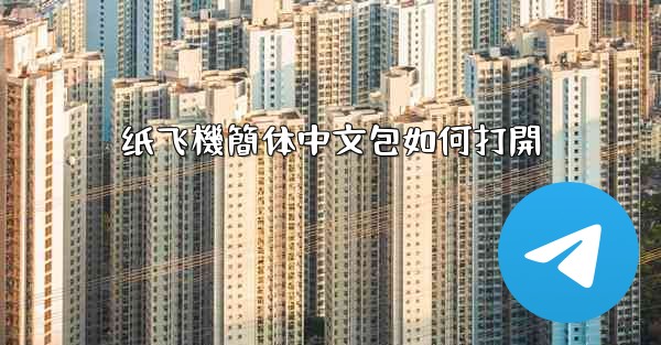 纸飞機簡体中文包如何打開