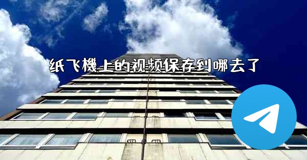 纸飞機上的视频保存到哪去了