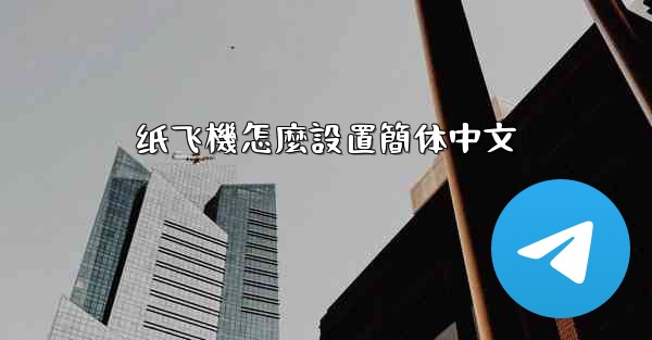 纸飞機怎麼設置簡体中文