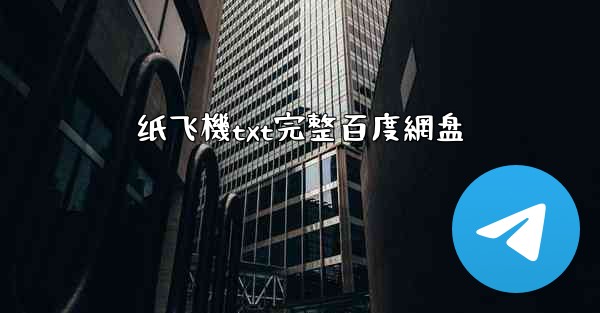 纸飞機txt完整百度網盘