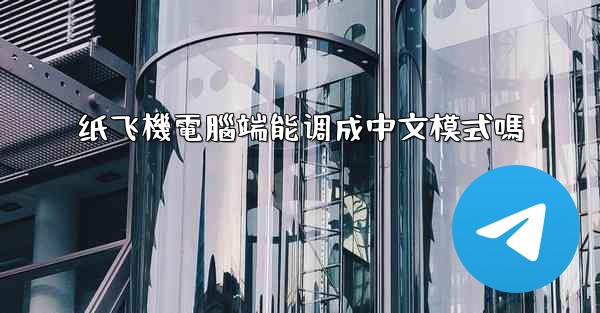 纸飞機電腦端能调成中文模式嗎