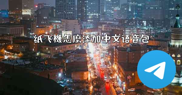 纸飞機怎麼添加中文语音包