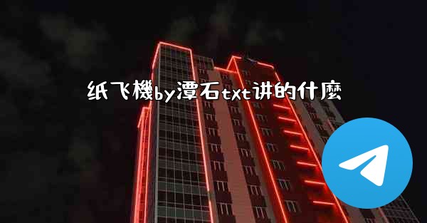 纸飞機by潭石txt讲的什麼