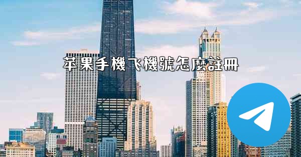 苹果手機飞機號怎麼註冊