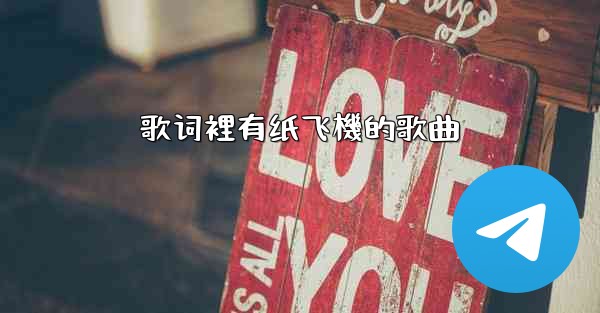 歌词裡有纸飞機的歌曲