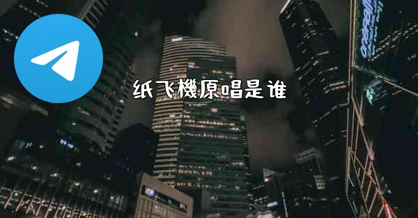 纸飞機原唱是谁