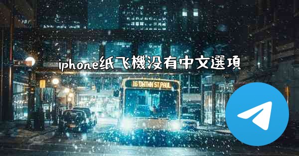 iphone纸飞機没有中文選項
