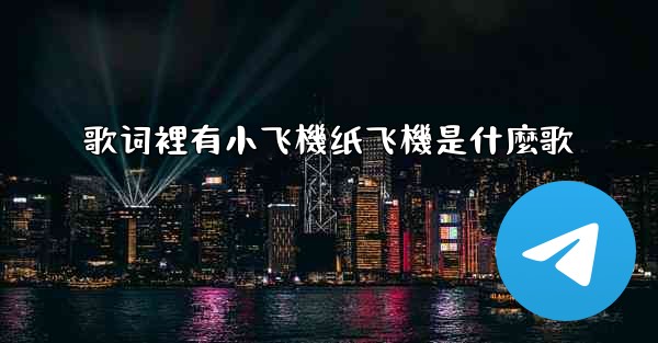 歌词裡有小飞機纸飞機是什麼歌