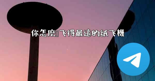 你怎麼叠飞得最遠的纸飞機