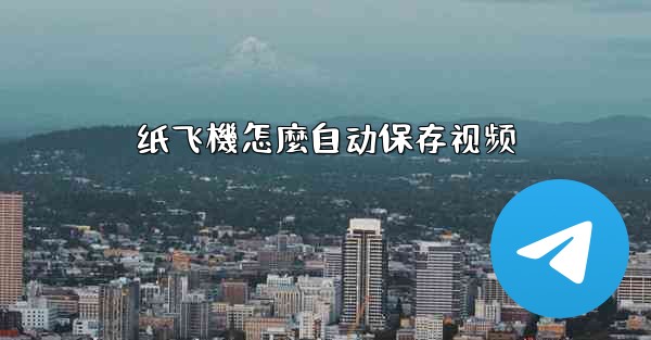 纸飞機怎麼自动保存视频