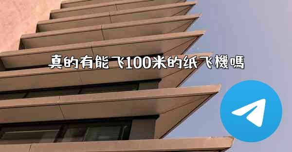 真的有能飞100米的纸飞機嗎