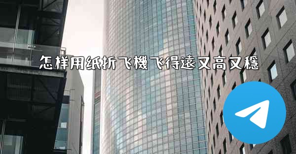 怎样用纸折飞機飞得遠又高又穩