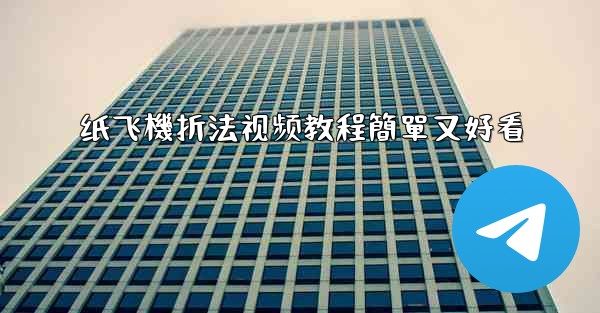 纸飞機折法视频教程簡單又好看