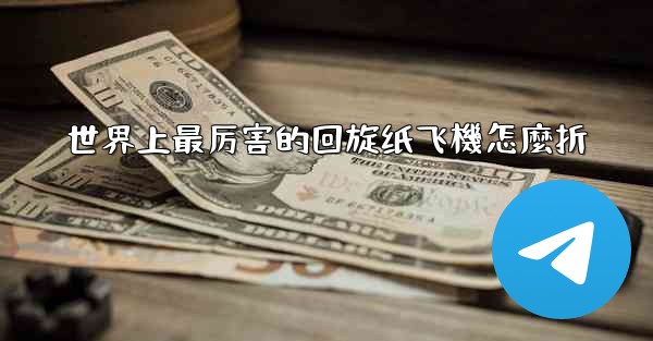 世界上最厉害的回旋纸飞機怎麼折