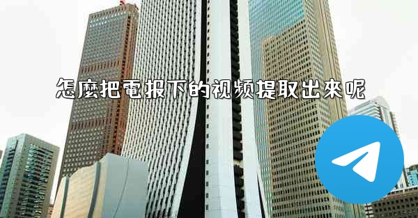 怎麼把電报下的视频提取出來呢