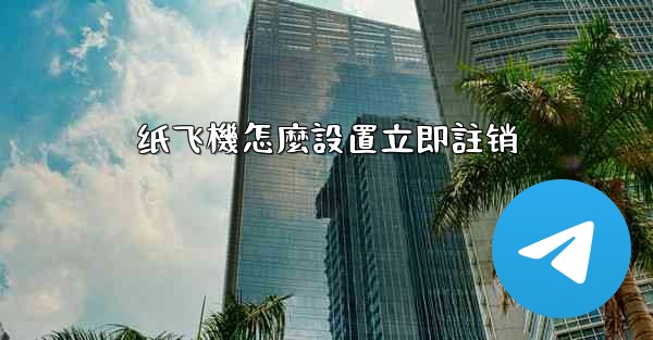 纸飞機怎麼設置立即註销