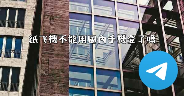 纸飞機不能用國內手機登了嗎