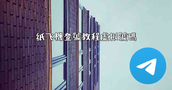 纸飞機登號教程虚拟號碼